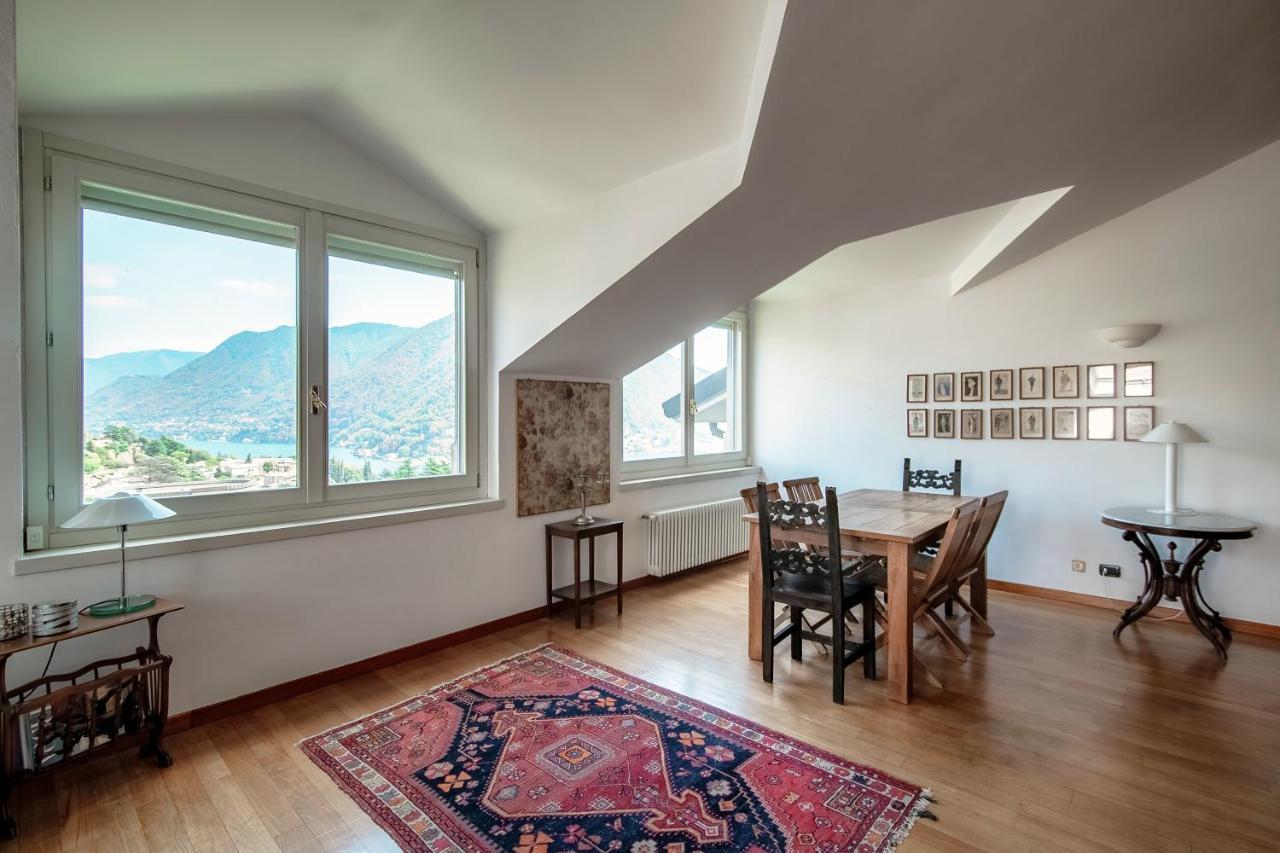 I D'A Charming Penthouse - Lake View- Como- House-130 Mt-2 Double Bedrooms And 2 Double Bathrooms A Spacious Living Room-Full Equipped Kitchen-Private Garden And Terrace-Private Covered Parking Exteriör bild