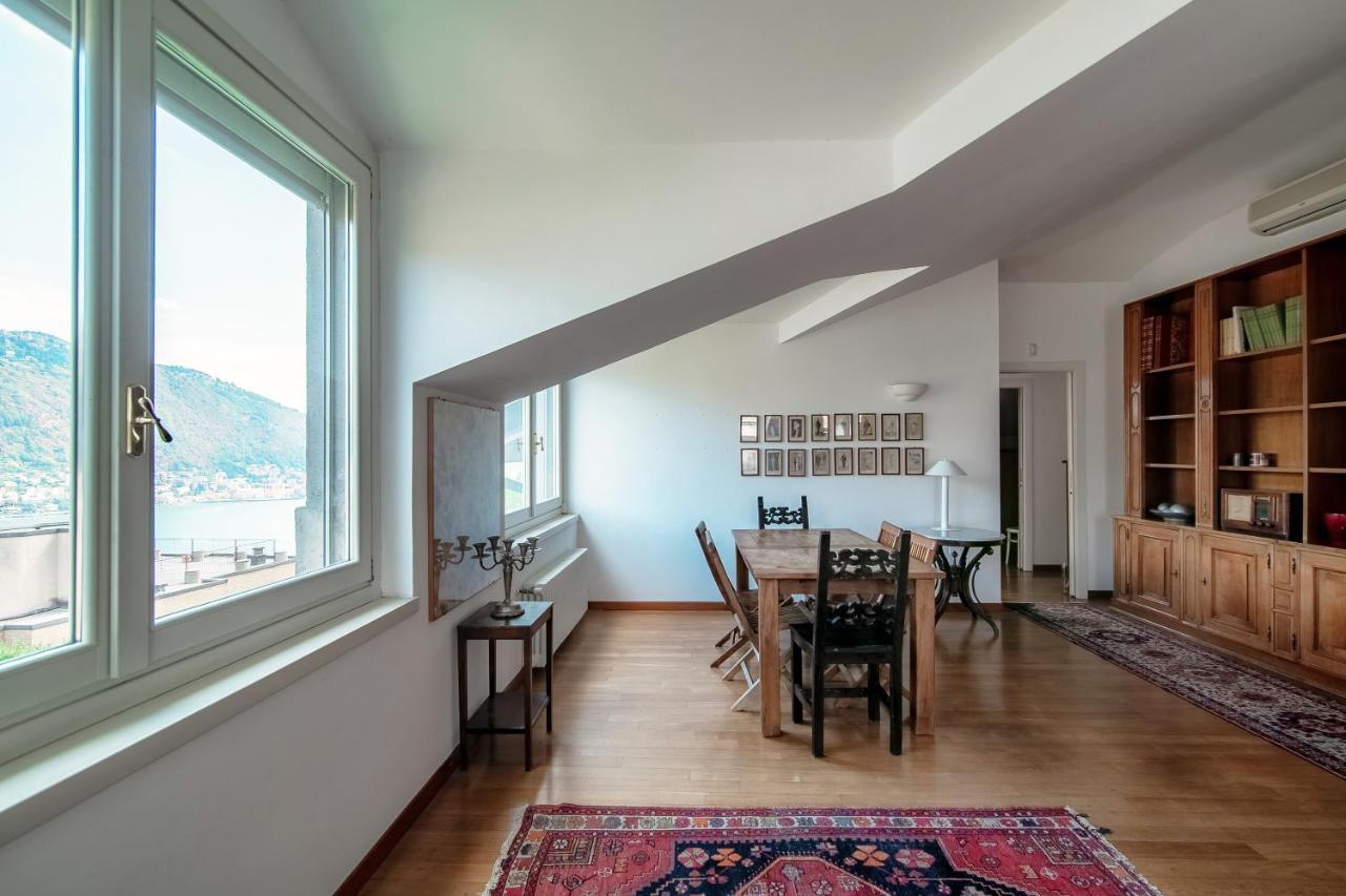 I D'A Charming Penthouse - Lake View- Como- House-130 Mt-2 Double Bedrooms And 2 Double Bathrooms A Spacious Living Room-Full Equipped Kitchen-Private Garden And Terrace-Private Covered Parking Exteriör bild